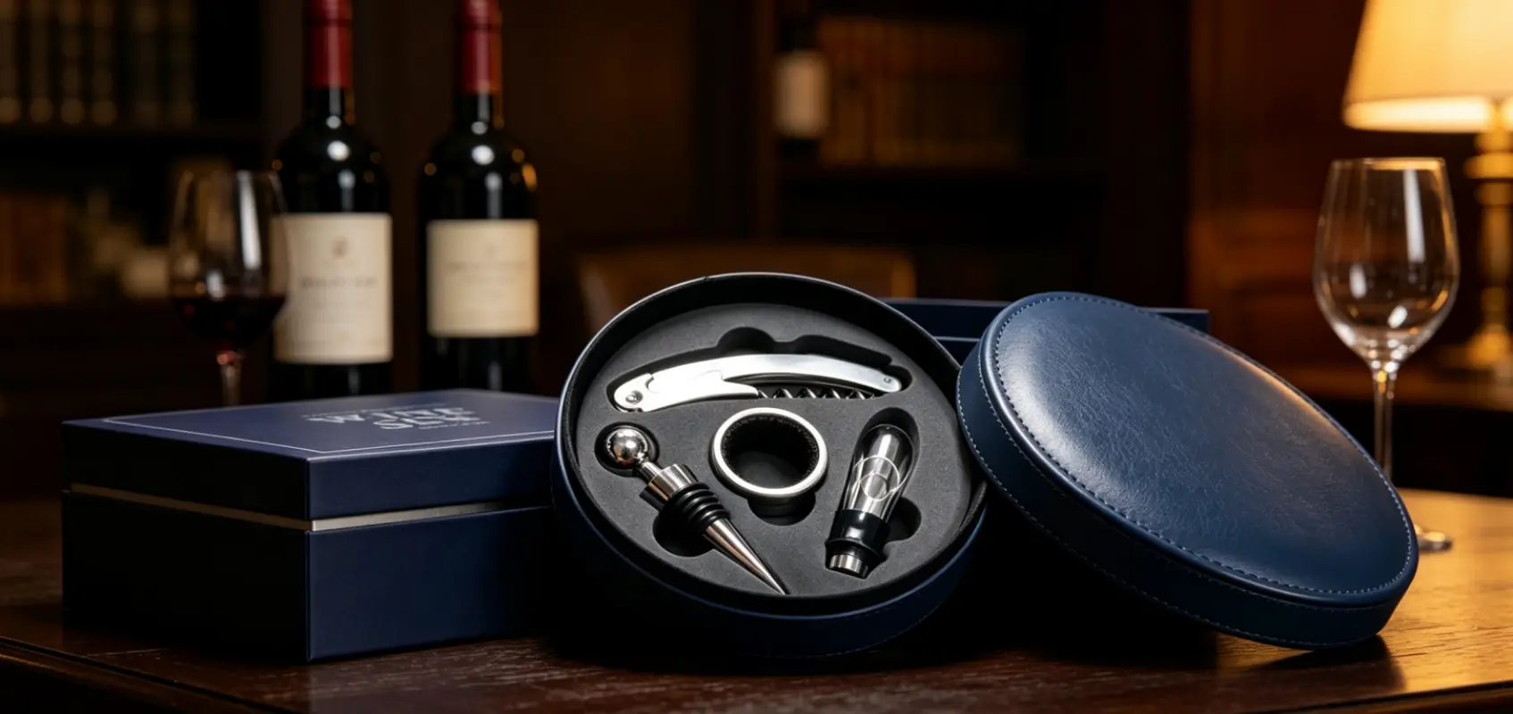Wine accessories corporate gift set by London Black
