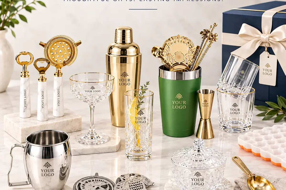 Branded barware gift set with custom logo — Branded Gifts