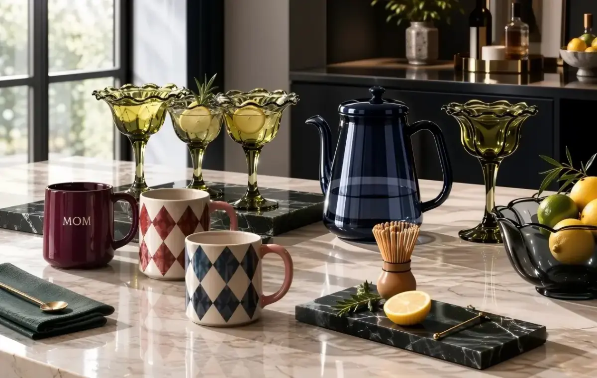 Glass drinkware and ceramic mugs — Drinkware