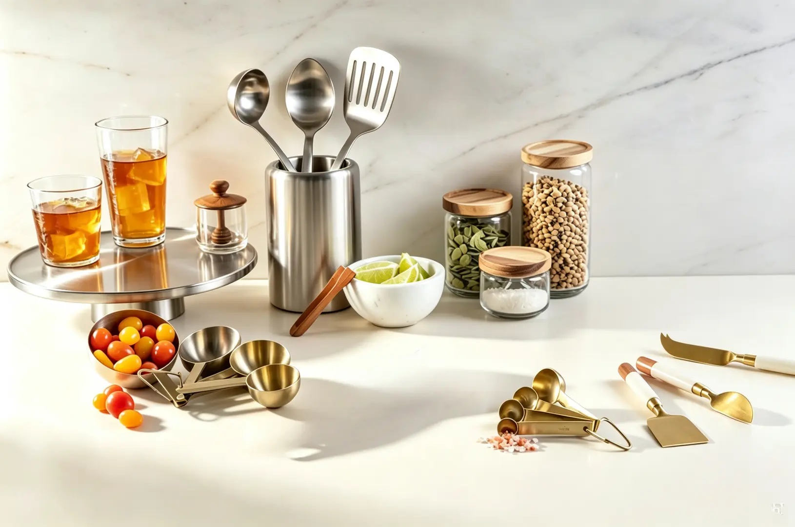Stainless steel kitchen utensils and cooking tools
